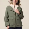 Baumwolljacke mit Sweatshirt-Einsätzen