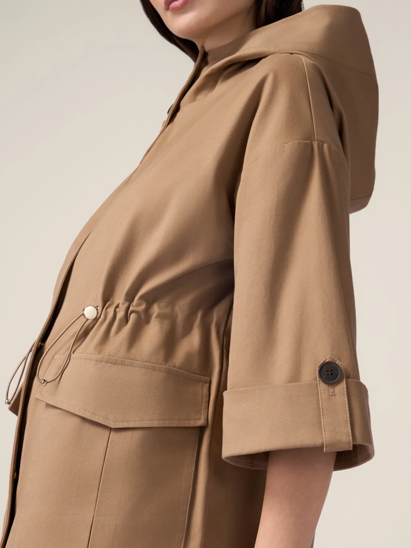Baumwoll-Parka mit Kapuze