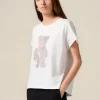 Baumwoll-T-Shirt mit Applikationen