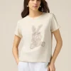 Baumwoll-T-Shirt mit Applikationen