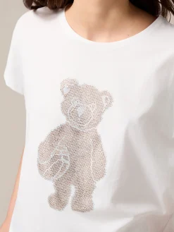 Baumwoll-T-Shirt mit Applikationen