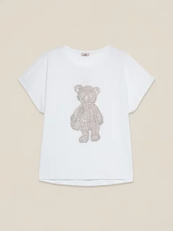 Baumwoll-T-Shirt mit Applikationen