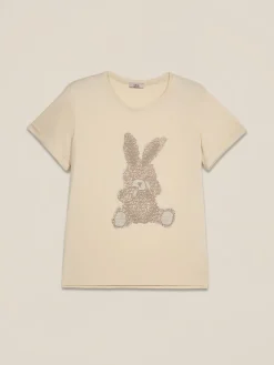 Baumwoll-T-Shirt mit Applikationen
