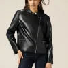 Bikerjacke mit geflochtenen Details