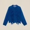 Bluse aus Seidenmischung mit Rüschen