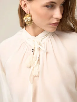 Bluse aus Seiden-Musselin-Mischgewebe