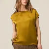 Bluse aus Viskose-Satin