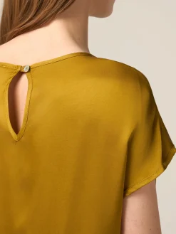 Bluse aus Viskose-Satin