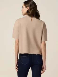 Boxy-Pullover mit Schmuckstickerei