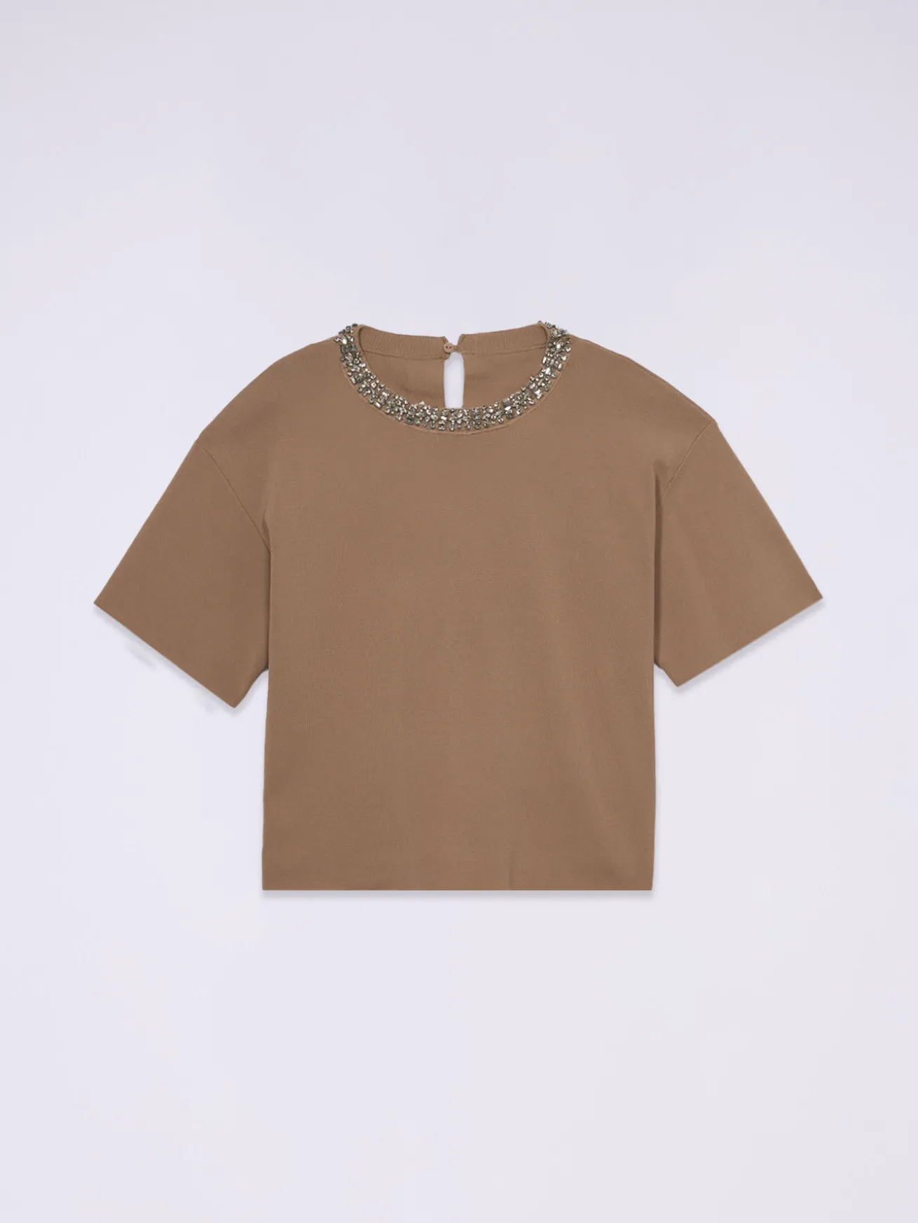 Boxy-Pullover mit Schmuckstickerei