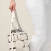 Bucket-Tasche mit Flechtmuster