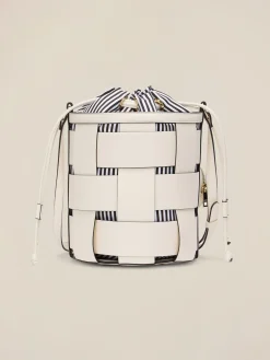 Bucket-Tasche mit Flechtmuster