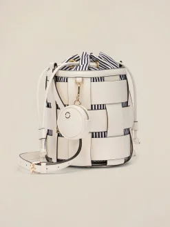 Bucket-Tasche mit Flechtmuster