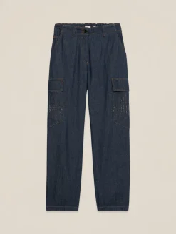 Cargo-Jeans mit Mikrokristallen