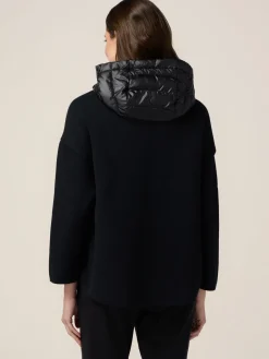 Daunenjacke mit Strickteilen