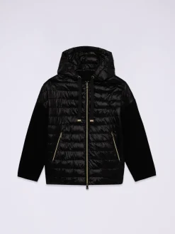 Daunenjacke mit Strickteilen