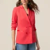 Doppelreihiger Blazer aus Crêpe-Stoff