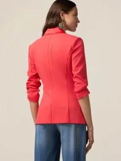 Doppelreihiger Blazer aus Crêpe-Stoff