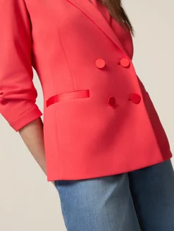 Doppelreihiger Blazer aus Crêpe-Stoff