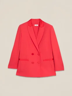 Doppelreihiger Blazer aus Crêpe-Stoff