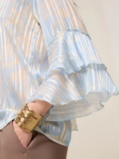 Georgette-Bluse mit Rüschen