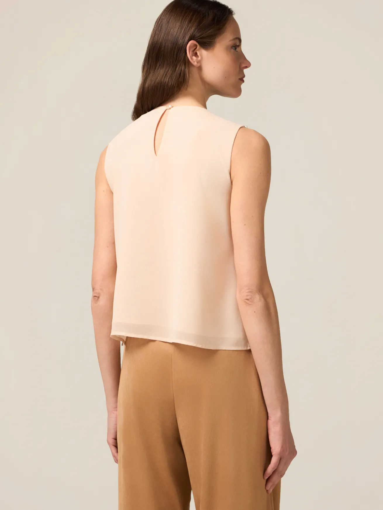 Georgette-Top mit Applikationen