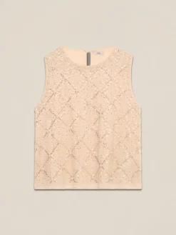 Georgette-Top mit Applikationen