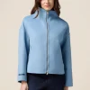 Jacke aus Wollmischstoff