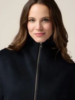 Jacke aus Wollmischstoff