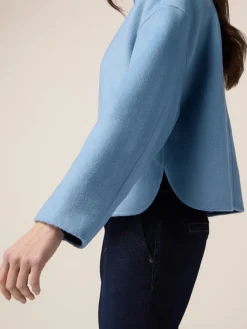 Jacke aus Wollmischstoff