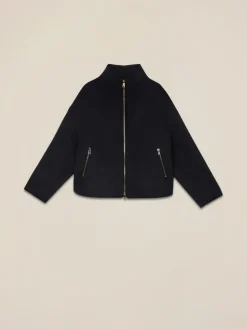 Jacke aus Wollmischstoff
