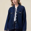 Jeanshemd mit Metallschnallen
