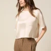 Satinbluse mit Brusttasche