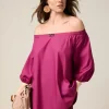 Schulterfreie Bluse aus Baumwolle