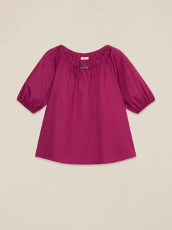 Schulterfreie Bluse aus Baumwolle