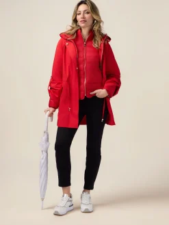 Skinny-Hose aus Baumwolle und Tencel mit Schmuckknopf