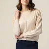 Strickjacke mit Pailletten-Stickerei