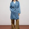 Trenchcoat aus Viskose-Denim-Mischung