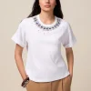 T-Shirt mit Schmuckapplikation