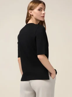 T-Shirt mit Strass-Schleife
