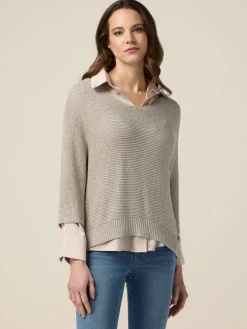 Viskosemischung-Lurex-Pullover