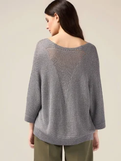 Viskosemischung-Lurex-Pullover